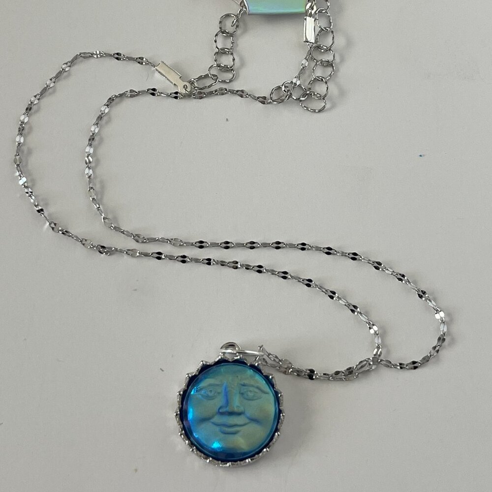 Man-on-the-Moon necklace with Silver chain
